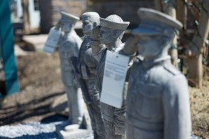 service member statues at Patuxent Nursery