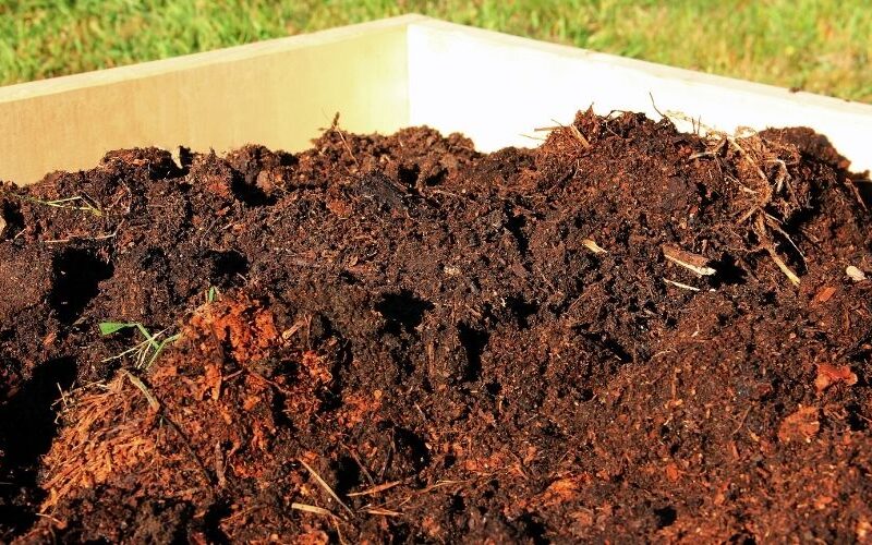 Compost ready to add to a garden Compost ready to add to a garden