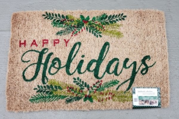 doormat happy holidays