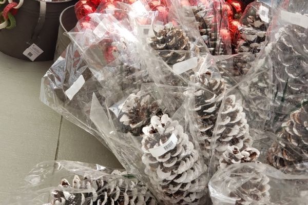 pine cones for christmas greenery decoration