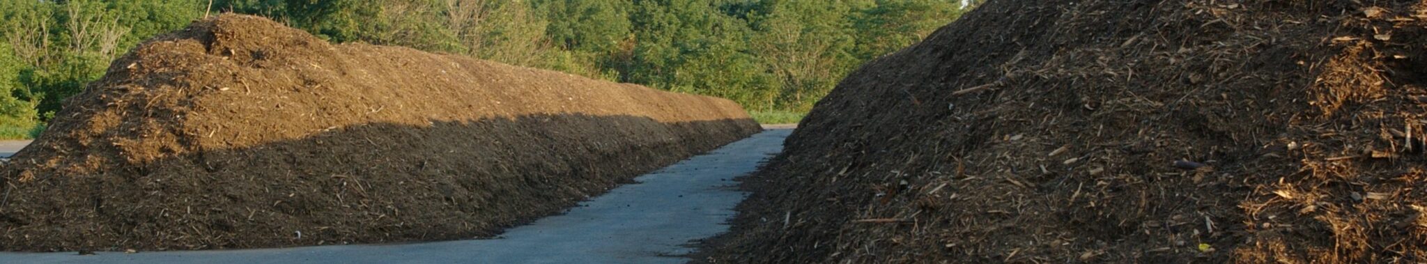 huge pile of bulk organic mulch