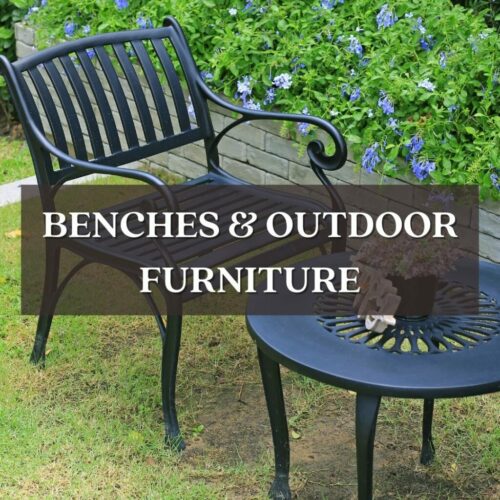 metal outdoor table and chair
