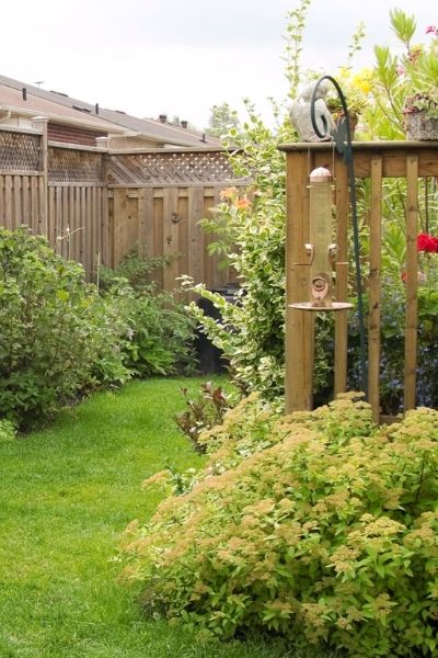 a fence blocking part of a garden