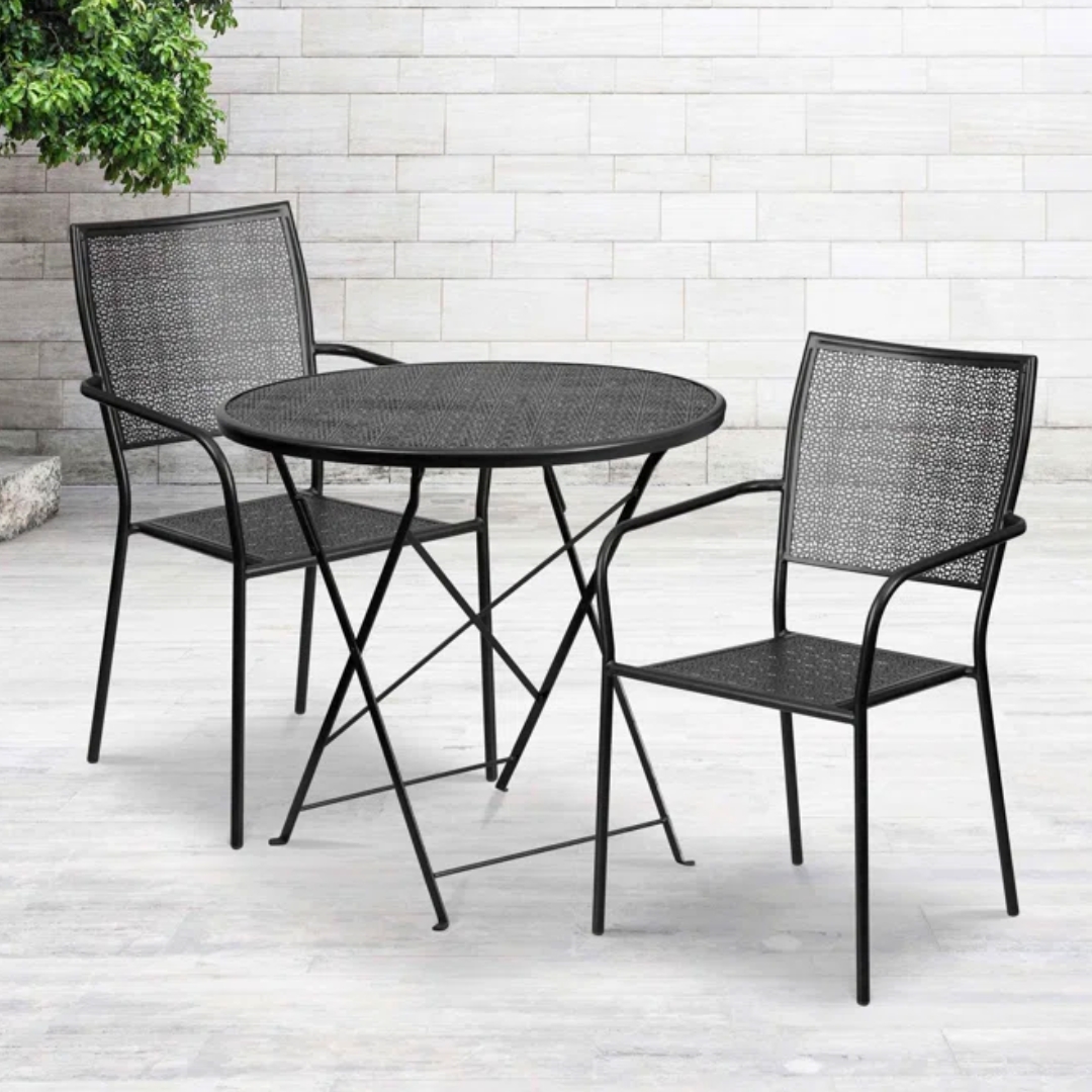 black bistro set