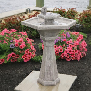Chelsea Rustic Bird Hexagon Fountain