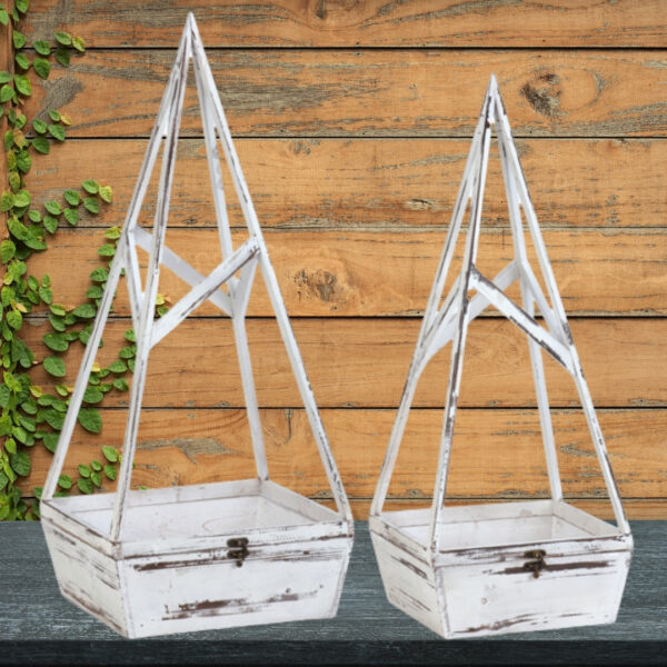 Antique White Terrariums
