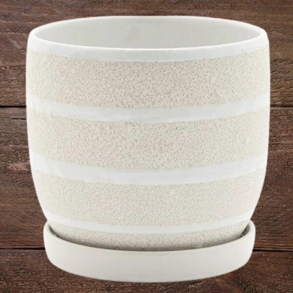 Napco White Sandy Pot
