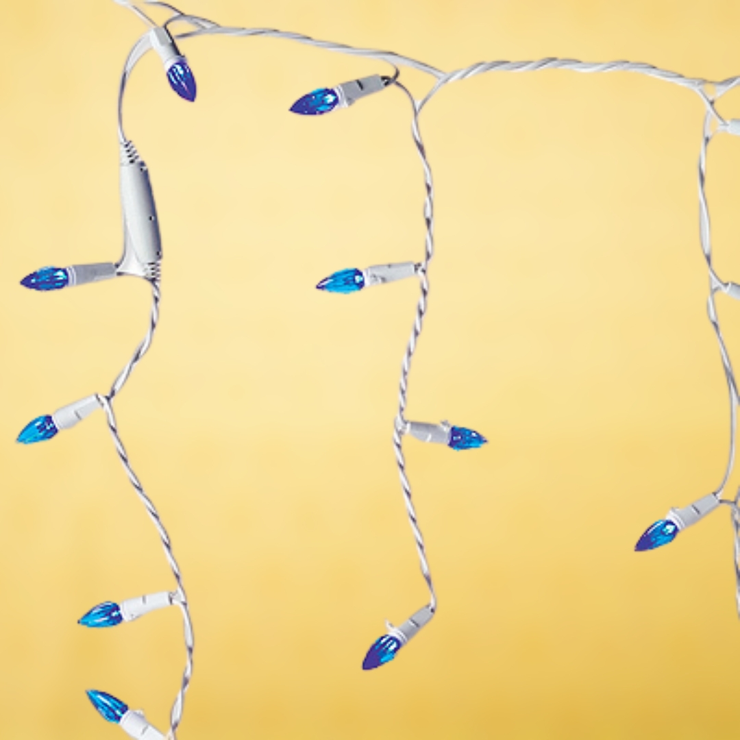 LED Icicle Lights - Blue
