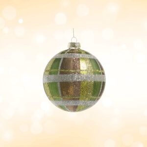 Ornament: Green Plaid Ball