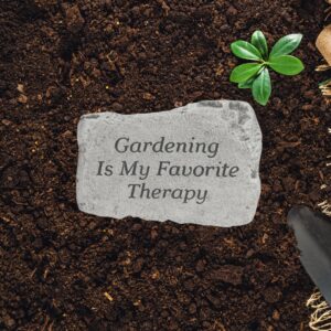 Gardening Is My Favorite Therapy Garden Stone