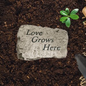 Love Grows Here Garden Stone