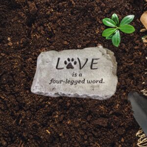Love Is A Four-Legged Word Garden Stone