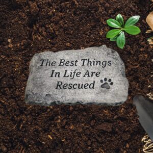 The Best Things In Life Are Rescued Garden Stone