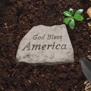 God Bless America Garden Stone