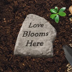 Love Blooms Here Garden Stone
