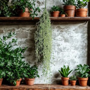 Faux Spanish Moss Bush