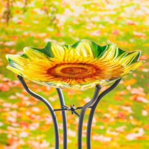Harvest Sunflower Bird Bath