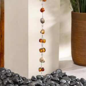 Amber Glass Rain Chain