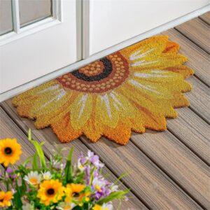 Sunflower Shaped Coir Doormat