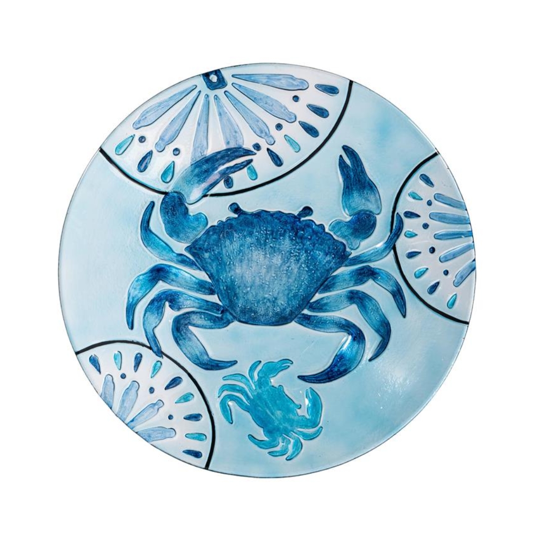 Blue Crab Glass Bird Bath product image