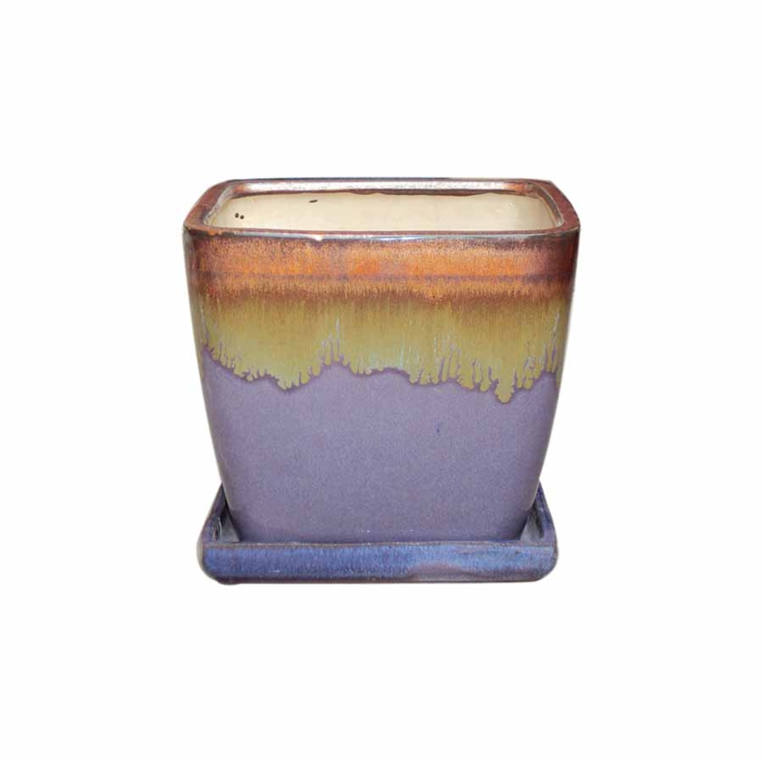 Fusion Milan Planter - Copper Over Purple