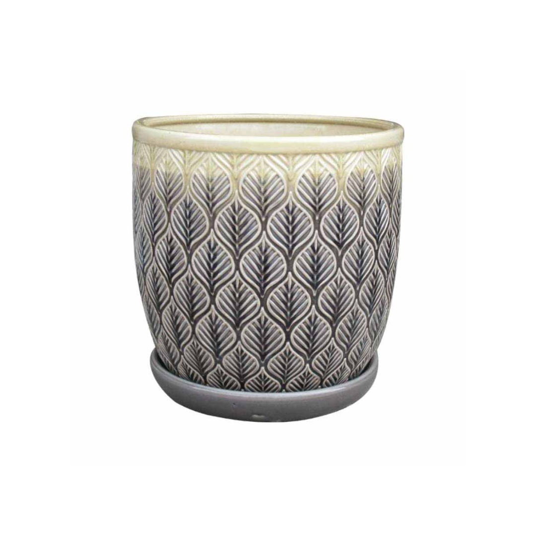 Lotus Ash Leaf Planter - Sage Gray
