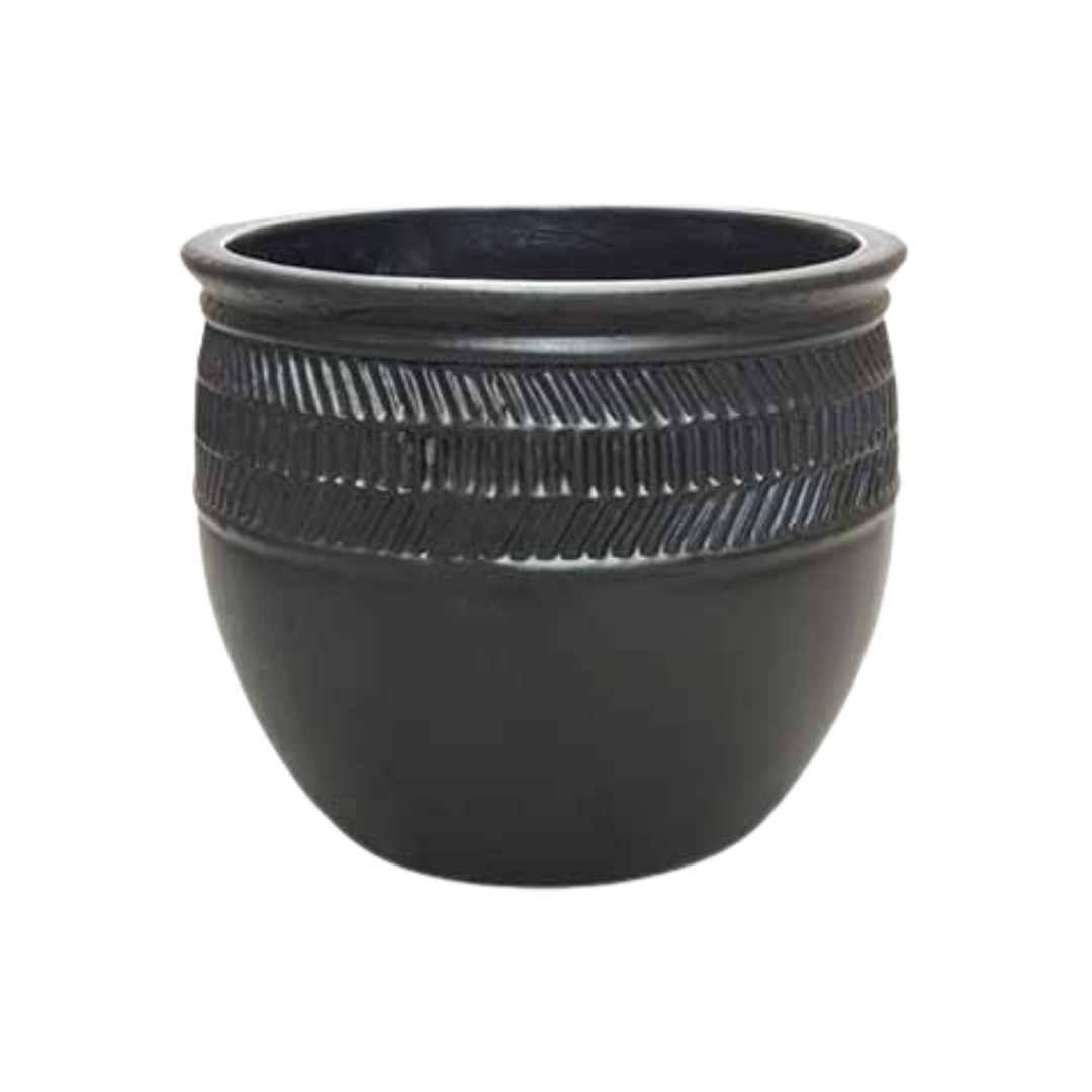Lotus Inca Planter - Matte Black