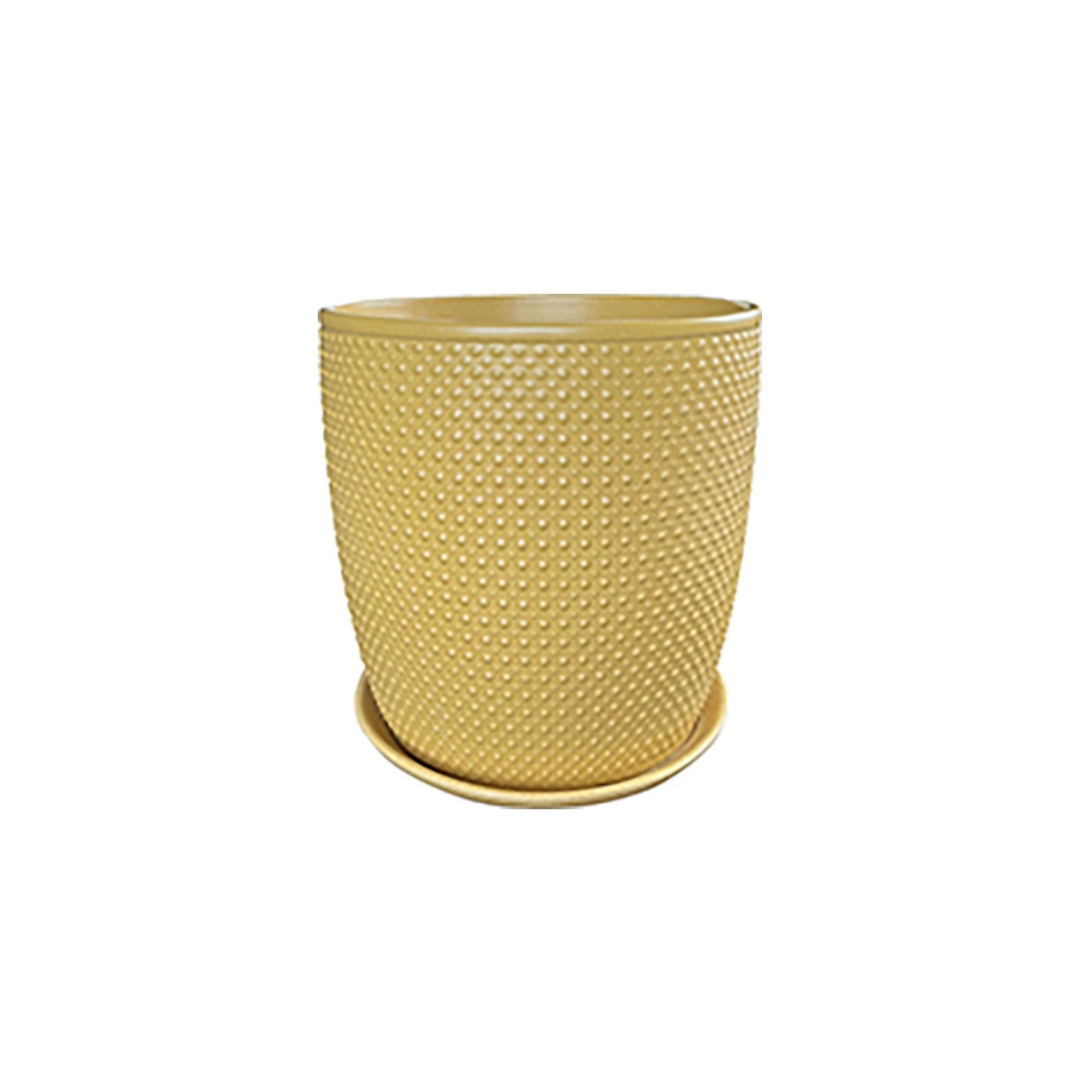 Lotus Sintra Planter - Matte Yellow