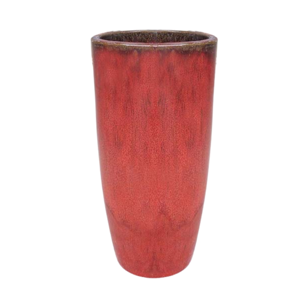 Lotus Tall Taper Planter - Parisian Red