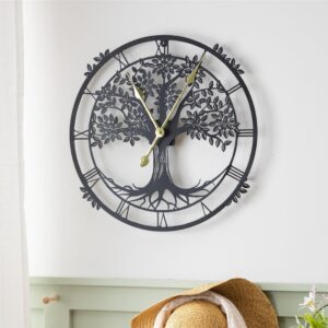 Metal Tree Outdoor Clock