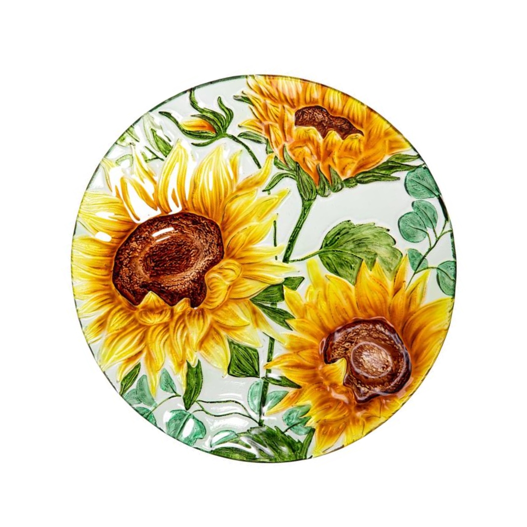 Multi Sunflower Glass Bird Bath product image