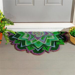 Succulent Shaped Coir Doormat