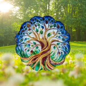Tree Of Life Glass Bird Bath
