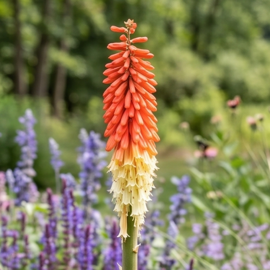 Flamenco Red Hot Poker single flower stem