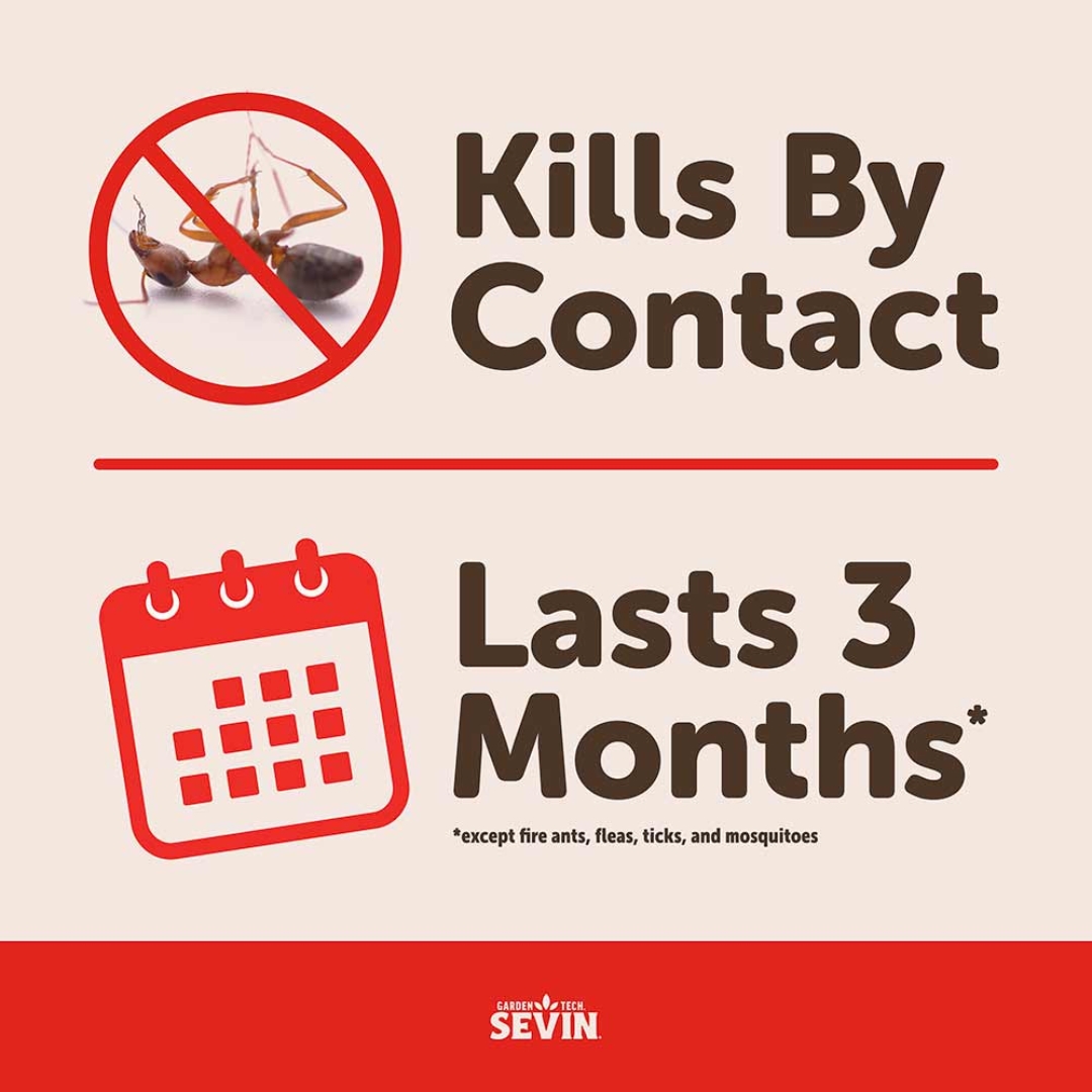 Sevin Insect Killer Hose Spray lasts 3 months